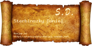 Sterbinszky Dániel névjegykártya