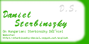 daniel sterbinszky business card